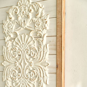 Decoración Rústica para Interiores de Estilo Farmhouse, MDF Ecológico Tallado con Patrón Floral Artístico, Artesanía de Pared para el Hogar, Forma Rectangular - Product Image 6