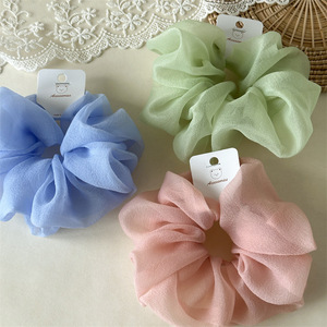 Coleteros Grandes de Chifón Personalizados al por Mayor, Coleteros de Colores Dulces, Accesorios para el Cabello Modernos para Mujer - Product Image 6
