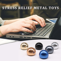 Jouets anti-stress pour adultes de 30 mm, science, mouvement perpétuel, illusion d'optique, boule de rotation de bureau, gyroscope