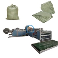 Machine industrielle entièrement automatique de découpe et de couture de sacs tissés en PP pour sacs de riz et de ciment en polypropylène avec pliage du fond