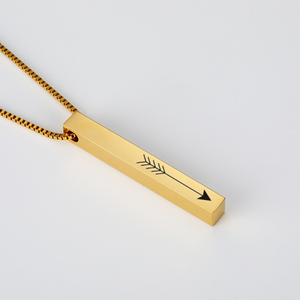 สร้อยคอแท่งเงินจูงใจสำหรับคู่รักขนาด5*40มม. สินค้าขายดี - Product Image 5