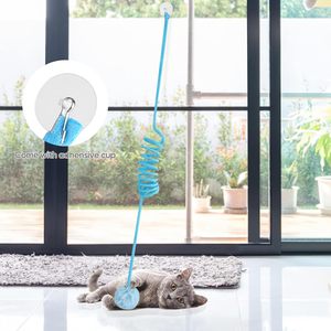 Jouet interactif pour chat avec ressort, peluche, boule de poils et plumes, jouet de sport interactif pour chats - Product Image 2