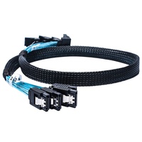 Adaptador MEO Super Speed 6Gbps SATA3.0 4 a 4 para SAS de 7 Pines en Ángulo Recto para Escritorio, en Existencia