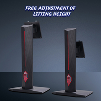 Support de moniteur PC à hauteur réglable en fer revêtu de plastique Support de bureau pour moniteur