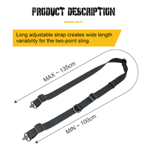 Outdoor Polyester <span class=keywords><strong>Nylon</strong></span> 66 Riem Set Schouderpad Tactische Riem Verstelbare 2-Punts Touw Slinger Met Legering Bevestigingshaken - Product Image 5