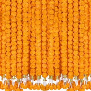 Ghirlanda Decorativa di Halloween Huaien, Ghirlanda di Fiori di Calendula Finta con Campanelle, Stile Messicano del Giorno dei Morti e Sud-Est Asiatico - Product Image 3