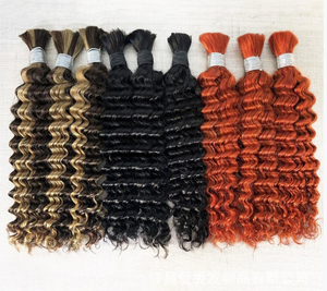 Ekstensi Rambut Kbl, Bundel Rambut Mentah Virgin Brazil Deep Wave, Jahitan Tangan dan Mesin, Double Weft, Double <span class=keywords><strong>Drawn</strong></span> Ends, Weaves Puff Can - Product Image 4