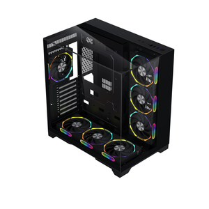 Gaya baru E-ATX kelas atas penuh Menara Desktop tiga kaca antigores PC Casing <span class=keywords><strong>Cpu</strong></span> lemari Casing komputer game - Product Image 2