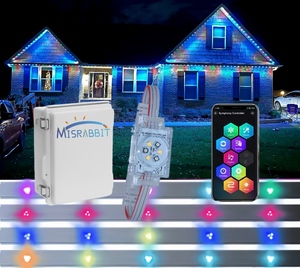 Misrabbit ngoài trời dẫn ánh sáng điều khiển với PC + Silicone kênh IP68 đánh giá ứng dụng thông minh điều khiển Dimmable cho Giáng sinh chiếu sáng - Product Image 1