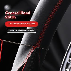 Funda Deportiva para Volante de Cuero, Cosida a Mano, Compatible con Volkswagen Tiguan L, Lavida, Passat, <span class=keywords><strong>Bora</strong></span>, Golf 7, Toyota, Ford - Product Image 3