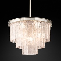 Lustre moderne en cristal de Murano, grand, rond ou rectangulaire, pour décoration de luxe, mariage, salon, hôtel