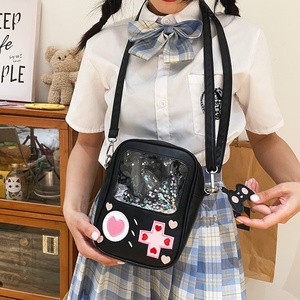 Sac à main de créateur créatif, couleur unie, Transparent, imperméable, réglable sur le côté, Console de jeu de dessin animé, boucle antivol, mignon - Product Image 3