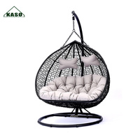 Ensemble de balançoires vertes Extra larges, coussins de couverture, couvre-jambes, bonnets, auvent, rotin, extérieur, porche rond, Patio, balançoire