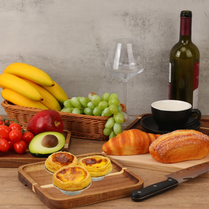 Vuông bằng gỗ phục vụ khay thiết lập của 4 thực phẩm bằng gỗ món ăn bánh pizza pho mát tấm vuông Keo Gỗ khay - Product Image 4