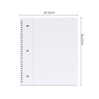 Carnet à spirales B5 à feuilles mobiles pour étudiants, personnalisable avec rabat latéral, pages détachables, design minimaliste noir et blanc