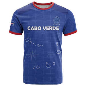 Camiseta de Fútbol de Cabo Verde para la Copa Mundial de Fútbol 2026, Estampado de Campeón de Cabo Verde, Camiseta de Fútbol Masculina de Malla de Manga Corta - Product Image 4