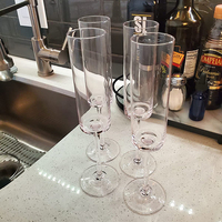 Flûtes à champagne en plastique incassables carrées transparentes de 6oz Verre à champagne en plastique élégant