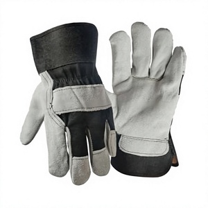 Gants de travail en cuir de vachette très résistants et souples, confortables, pour la sécurité dans la construction. - Product Image 1