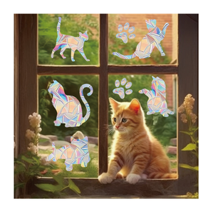 Grand soleil arc-en-ciel fenêtre décalcomanies autocollants oiseau <span class=keywords><strong>anti</strong></span> grève <span class=keywords><strong>collision</strong></span> fenêtre autocollant - Product Image 1