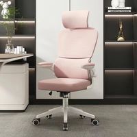 Chaise de bureau ergonomique pivotante réglable, chaise de bureau confortable pour les étudiants et l'usage domestique
