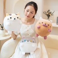 Jouets en peluche lestés personnalisés OEM, chat en peluche avec perles de verre chauffantes, thérapie sensorielle par pression profonde, cadeau apaisant
