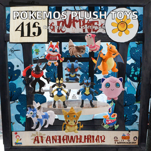 Jouets en peluche Poke super doux de haute qualité, 100 modèles, Kawaii Eevee Family Charizard Claw Machine, jouet pour enfants, vente en gros, Saint-Valentin - Product Image 2