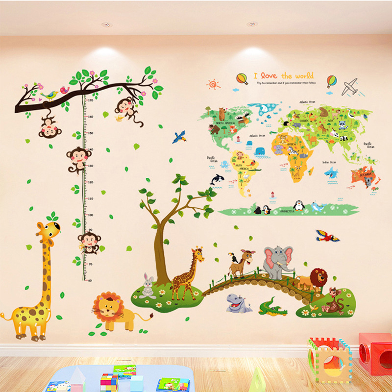 JS детский сад украшение стены Детская спальня самоклеящаяся наклейка на стену