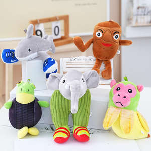 Ensemble <span class=keywords><strong>de</strong></span> jouets en peluche <span class=keywords><strong>de</strong></span> dessins animés avec requin en chaussures, tortue amusante, éléphant, singe banane, animaux en peluche pour cadeaux d'enfants, décoration <span class=keywords><strong>de</strong></span> la maison - Product Image 1