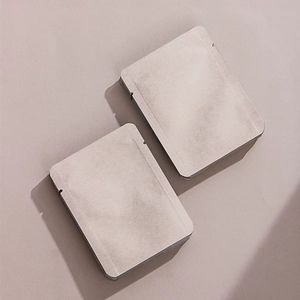 Sachets en papier coton personnalisés avec logo, mini-sachets carrés givrés pour échantillons de thé, emballage jetable pour aliments secs, petits sacs plats - Product Image 2