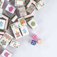Ensemble de Mahjong Américain Personnalisé en Gros, Tuiles à Dos Nacré Scintillant, 160 Pièces, 4 Couches, Gravé de Qualité Supérieure, pour Divertissement et Jeu de Poker