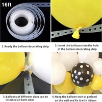 Kit de guirlande de ballons jaunes, guirlande de ballons jaunes, jaunes et dorés pour les fêtes d'anniversaire, les mariages