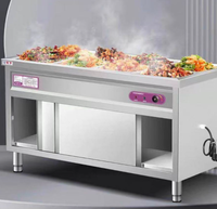 Base de stockage alimentaire en acier inoxydable Zunck à double couche isolée avec porte coulissante et chauffage électrique 30-110°C