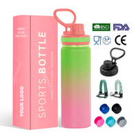 Yeway vente chaude bouteille d'eau à large bouche en acier inoxydable à double paroi garder au chaud et au froid bouteille en acier inoxydable de sport