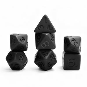 ชุดลูกเต๋าเรซิ่นสีเขียวด้าน สำหรับเกม RPG ลูกเต๋าโพลีเฮดรอนแบบดิจิทัลใหม่ ชุด 7 ชิ้น - Product Image 4