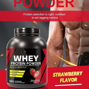 Poudre de protéines de lactosérum à la saveur de fraise pour la musculation, la récupération post-entraînement, complément d'isolat protéiné riche en protéines, en vrac - Product Image 3