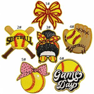 Patchs thermocollants brodés pour le jour <span class=keywords><strong>de</strong></span> match <span class=keywords><strong>de</strong></span> baseball, motifs Léopard, Éclair, Feu, Chignon désordonné, Gant, pour vêtements, jeans et vestes - Product Image 1