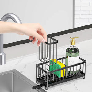 Cremagliera Multi-funzionale in spugna di metallo nuovo transfrontaliero Organizer da cucina scaffale per lavello scarico stoviglie per la casa - Product Image 2