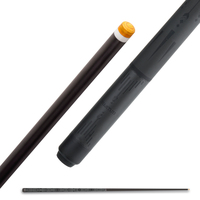 Mükemmel 1/2 Bölmeli Karbon Fiber Bilardo Istakası 18-20oz Kolay Saklanabilir Paslanmaz Çelik Bağlantılı 11.8/12.5mm Snooker Istakası