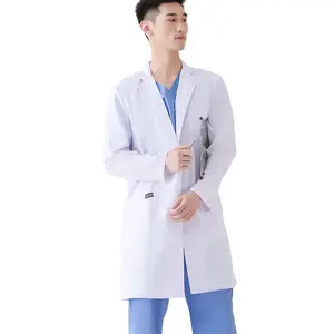 맞춤형 치과 실험실 코트 패션 화학 의사 코트 긴 소매 의사 유니폼 유체 구충제 실험실 코트