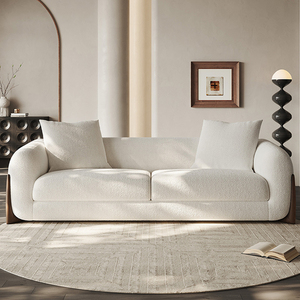 Ghế sofa vải hình chữ L cao cấp hiện đại, ba chỗ ngồi, đệm lông vũ, thiết kế tối giản thanh lịch, thoải mái cho phòng khách - Product Image 2