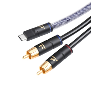 ATAUDIO <strong>USB</strong> C to 2 Male RCA Audio Stereo <strong>Cable</strong> Mobile Phone Tablet PA Gold- Plated Plug Type-C to 2rca <strong>Y</strong> Splitter Adapter Cord - Product Image 1
