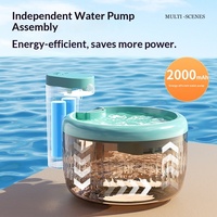 Fontaine à eau automatique intelligente pour chat et chien avec charge sans fil, détection automatique du débit, distributeur filtré et gamelle.