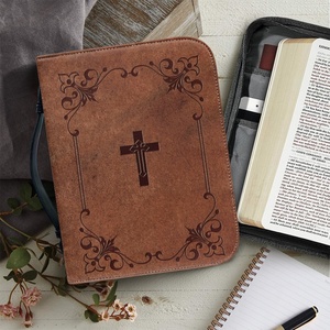 Bán buôn Nâu Da Chéo Kinh Thánh bao gồm lớn tùy chỉnh vải Kinh Thánh bìa bền bible trường hợp - Product Image 2