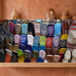 Mules plates en cuir véritable brodé pour femmes, motif géométrique tendance, bout pointu, toutes saisons, doublure en coton - Product Image 6