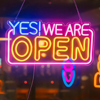 Luz ambiental LED de neón colgante para ventana con color ajustable; Luz decorativa para escaparates de bares, restaurantes y tiendas minoristas, 5V