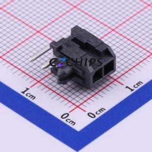 430450201 Wire-to-Board Pin Header Bent Lead Through Hole,P=3mm Connector 2x1P 3mm Right Angle Insert Micro-Fit (MX 3.0) - Product Image 1