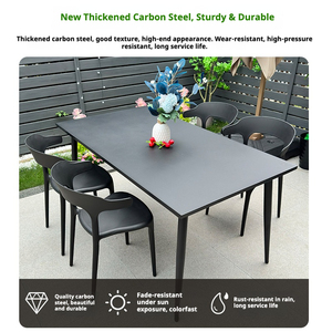 <span class=keywords><strong>Set</strong></span> <span class=keywords><strong>da</strong></span> <span class=keywords><strong>Giardino</strong></span> Moderno <span class=keywords><strong>e</strong></span> Semplice in Plastica con Sedia Monoblocco <span class=keywords><strong>e</strong></span> <span class=keywords><strong>Tavolo</strong></span> in Acciaio al Carbonio per Cortile, Balcone, Agriturismo, Bar - Product Image 3