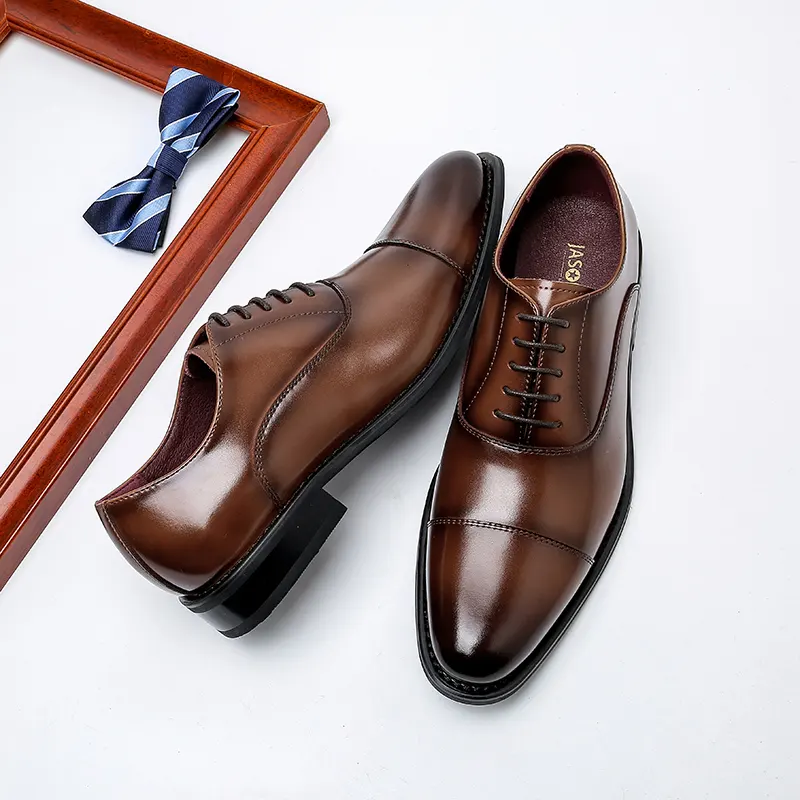 2024 thời trang hit da ăn mặc Giày kinh doanh thoải mái Oxford Giày người đàn ông của văn phòng bên giày
