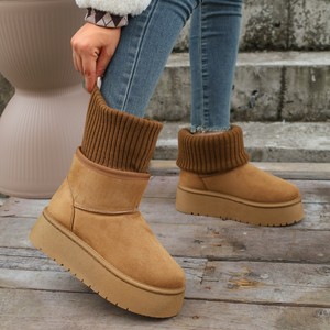 Botas de Nieve de Terciopelo Grueso para Mujer, Botines Cortos, Invierno 2025, Nuevas, Cómodas, Cálidas, Forro de Felpa, Punta Redonda, Estilo <span class=keywords><strong>UG</strong></span> - Product Image 2
