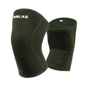 Manchons <span class=keywords><strong>de</strong></span> genou MKAS <span class=keywords><strong>de</strong></span> haute qualité avec logo personnalisé pour l'haltérophilie et l'entraînement musculaire pour femmes, respirants, durables et <span class=keywords><strong>élastiques</strong></span> - Product Image 1